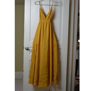 Yellow Flowy Maxi Dress